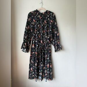 Eloquii Woodland Creature Printed Midi Dress Plus Size 24